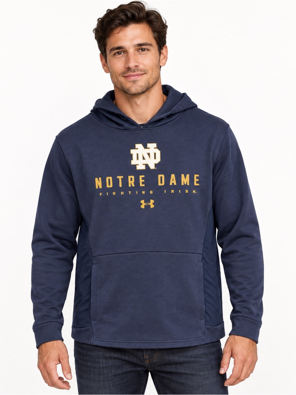 Under Armour Notre Dame Fighting Irish Navy Hoodie Men’s Large NCAA